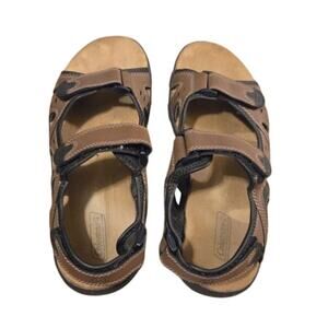 Coleman Sandals Mens Size 8 Brown Sports Hook Loop Closure Vintage